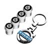 Car Tire Wheel Valve Cap Cover+Metal Car Key Chain Ring Keychain For V50 XC60 V40 XC90 S60 XC40 V60 V70 S90 Olestar AWD T6