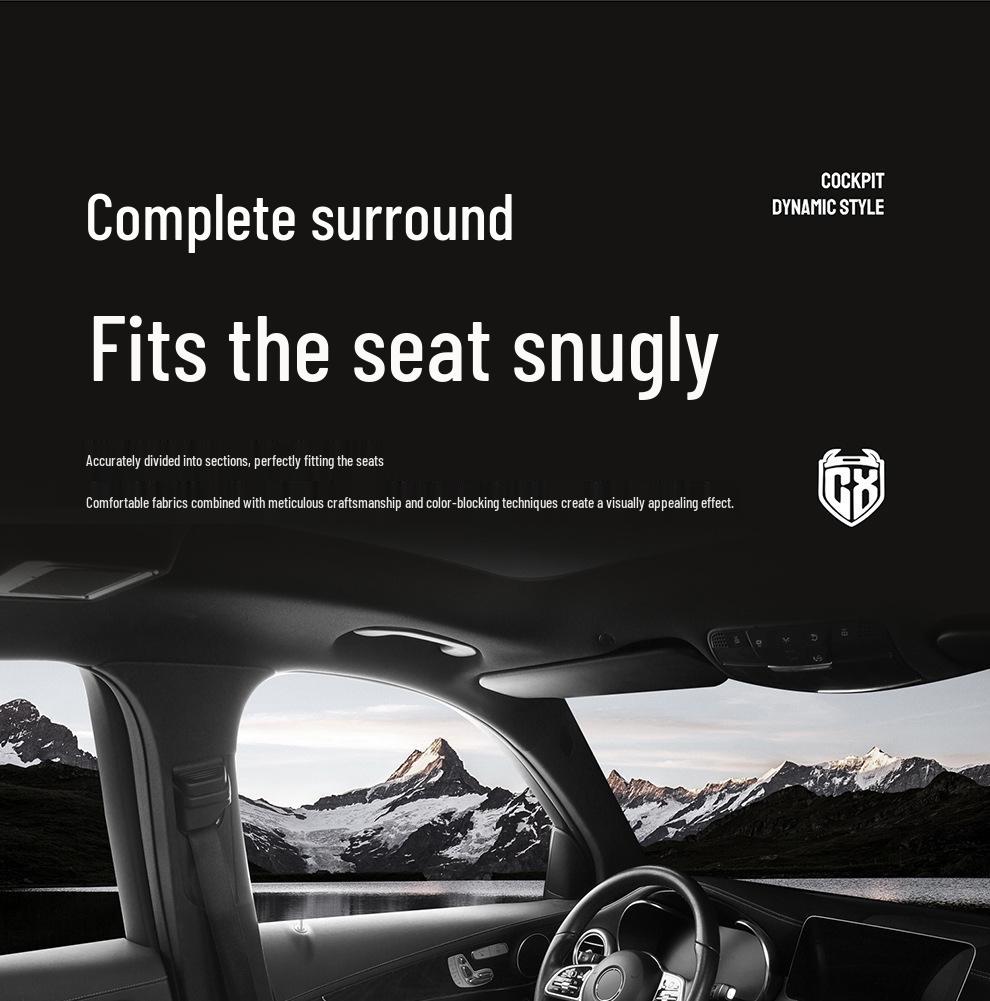 Universal All-Season Breathable Leather Car Seat Cover, Wear-Resistant, Full Surround, Fits Most Models