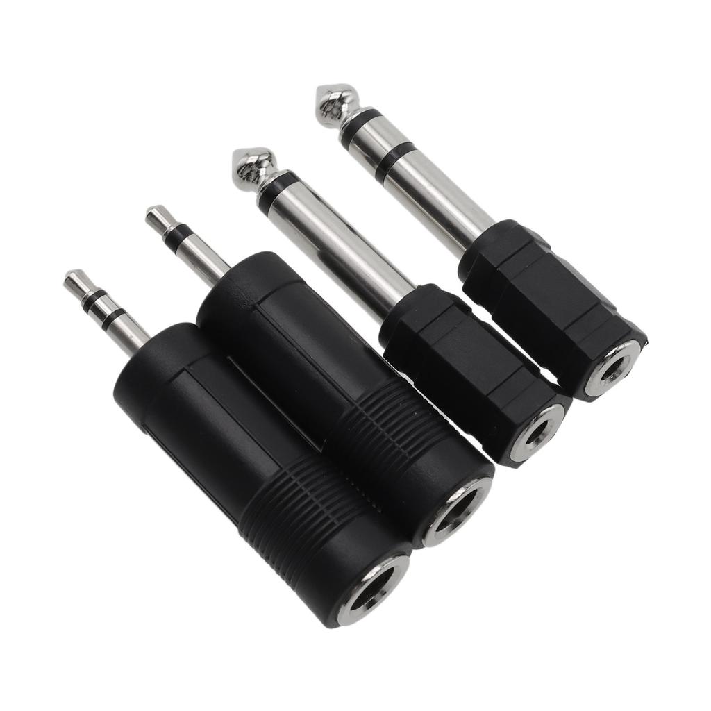 4PCS 3.5mm To 6.35mm Stereo Headphone Adaptor Connector Converter 6.3mm 1/4 Inch