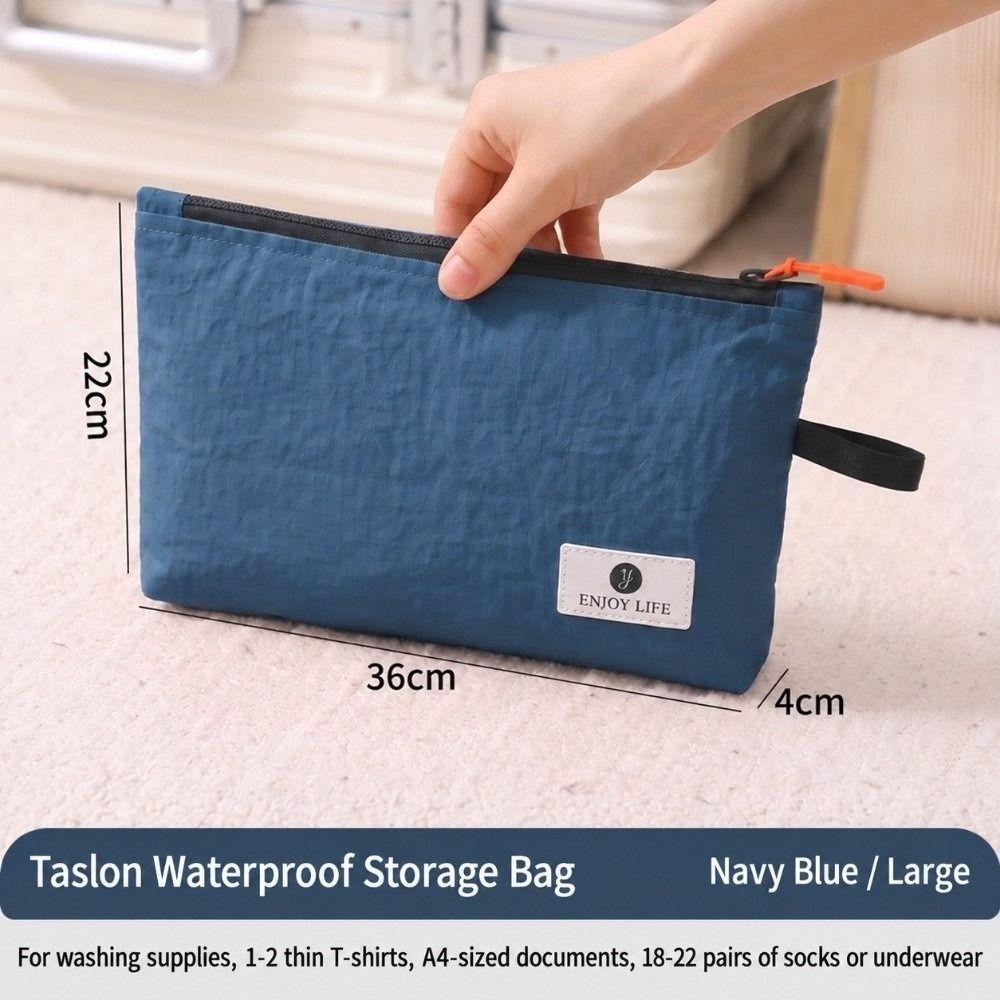 Waterproof Cosmetic Pouch Zipper Closure Underwear Storage Bag Business Trip Luggage Storage