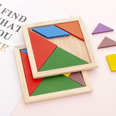 Buntes Holz-Tangram-Spielzeug für den Kindergarten - Gehirnentwicklung & Geschenk für Kinder, Inspiriert vom beliebten Soundplattform-Stil