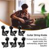6pcs Guitar Tuning Pegs Tuner Machine Heads with Logo Tuning Peg Machine Head Black Guitar Accessories guitar tuning pegs