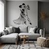Modern Dance Couple Metal Wall Art Silhouette Tango Dancer Home Decor