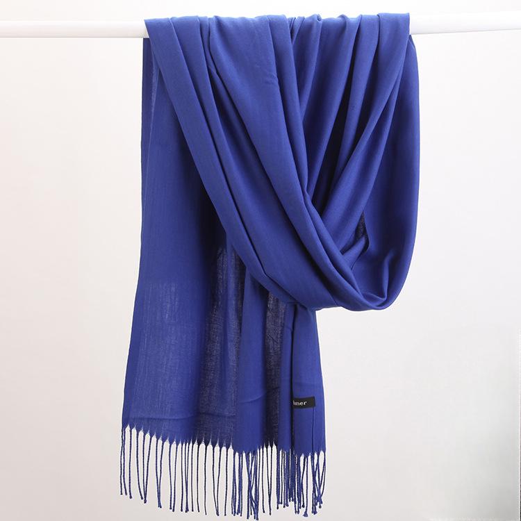 Fashion Tassels Women Scarf Shawls And Wraps Lady Designer Solid Female Hijab Stoles Long Pashmina Foulard Head Scarves