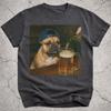 Rehbraunes Französische Bulldogge trinkt Bier Shirt, Lustiges Französische Bulldogge Hund Meme T-Shirt, Bierliebhaber Geschenk, Französische Bulldogge Besitzer Vintage T-Shirt, Albernes Scherzartikel Shirt