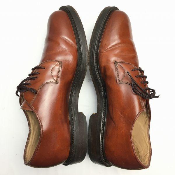 Vintage 80s-90s ANTICA CUOIERIA Made In Italy Handmade Plain Toe Shoes Brown Size 41 (26.0)(USED)