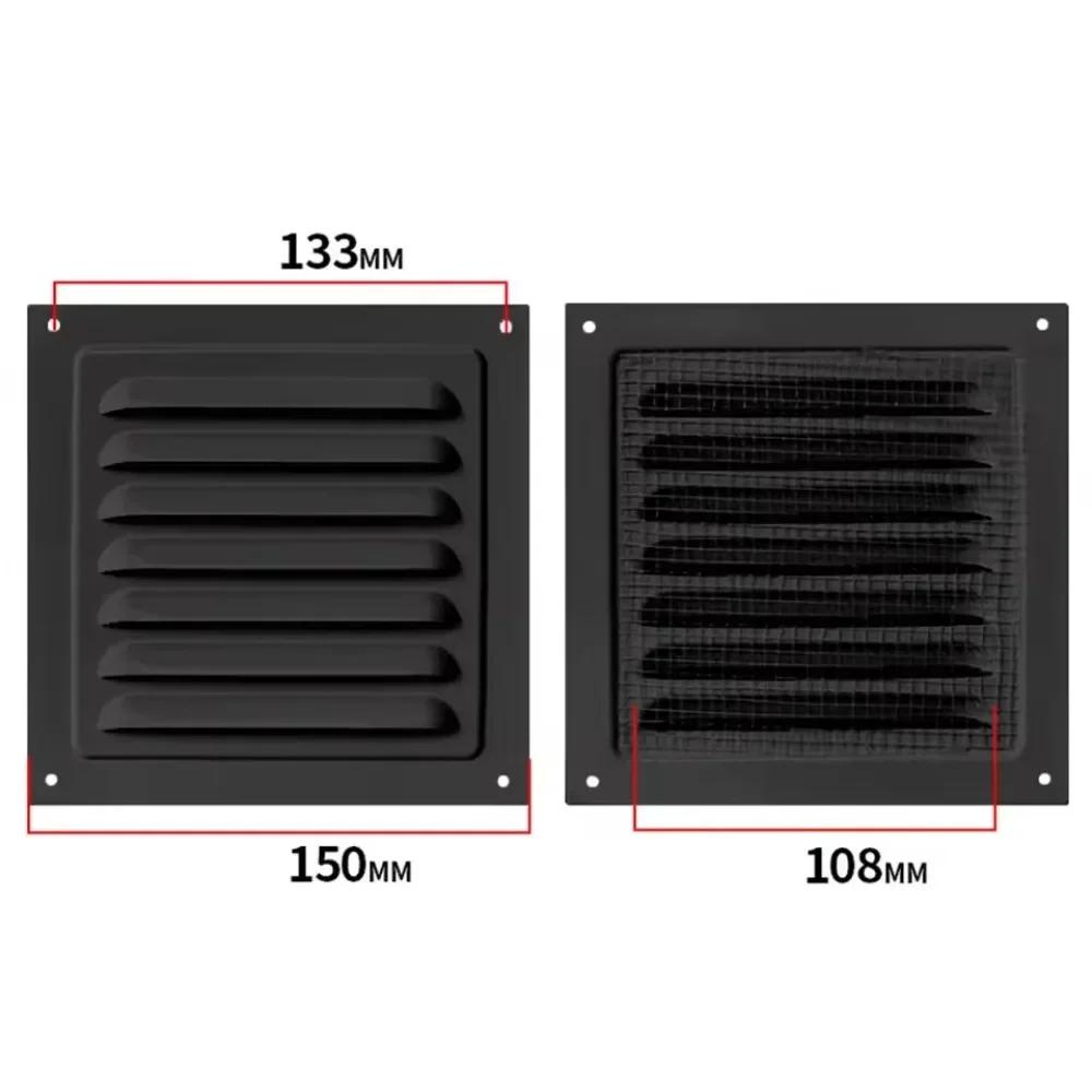 Aluminum Alloy Air Vent Grille Heating Cooling Vents Plate Exhaust Outlet Ventilation Cover 100/150/200/250/300/400mm Metal
