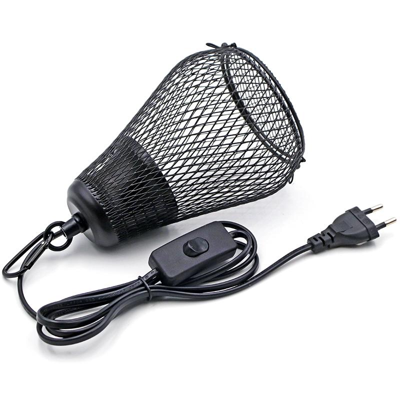 Pet Reptile Heat Lamp Shade Infrared Ceramic Heat Emitter Pet Coop Heater Guard for Chicken Lizard Turtle Brooder Snake