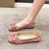 Fashion Ladies Footwear Slip-on Square Toe With Bow Women's Flat Shoes Comfortable Chic and Elegant Low Price Korean Style Popular Shoe