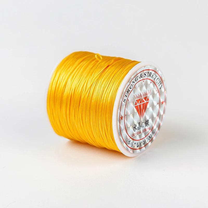 50Meters 0.8mm Elastic Thread Round Crystal Line Nylon Rubber Stretchy Cord Elastic Rope for Jewelry Making Beading Bracelet