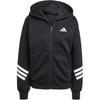 (WMNS) Future Icons 3-Stripes Full-Zip Hoodie Asia Sizing 'Black White' Women's JE0171