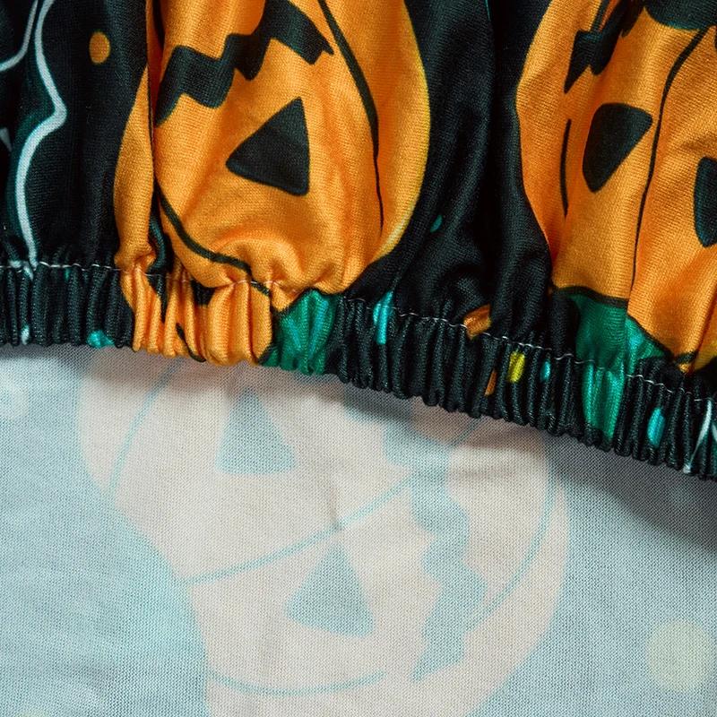 Halloween Pumpkin Chair Cover Stretch Dining Chair Slipcovers Seat Covers Anti-dirty Washable for Party Banquet Hotel Kitchen