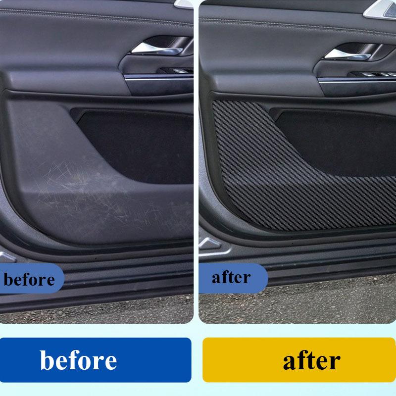 Leather Carbon Fiber Sticker Door Anti Kick Cover Mat For Mercedes Benz GLE W166 W167 V167 GLE350 GLE450 GLE Coupe C292 C167