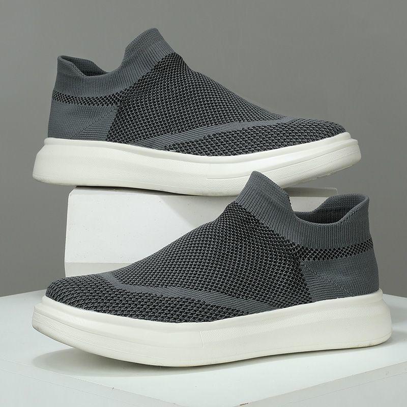 

Мужские летние дышащие слипоны из флай-нита - Легкие и модные спортивные кроссовки для бега 38