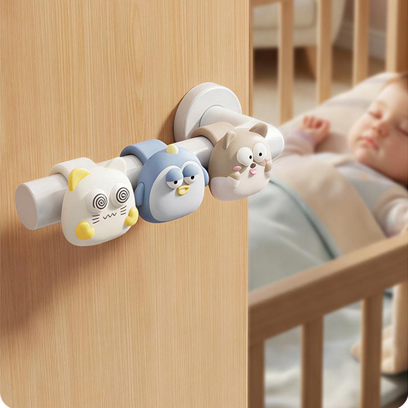 Handle Door Stopper Silicone Mute Handle Buffer Pad Non-Punch Anti-Collision Protected Pad Wall Protector Kids Safety Accessorie