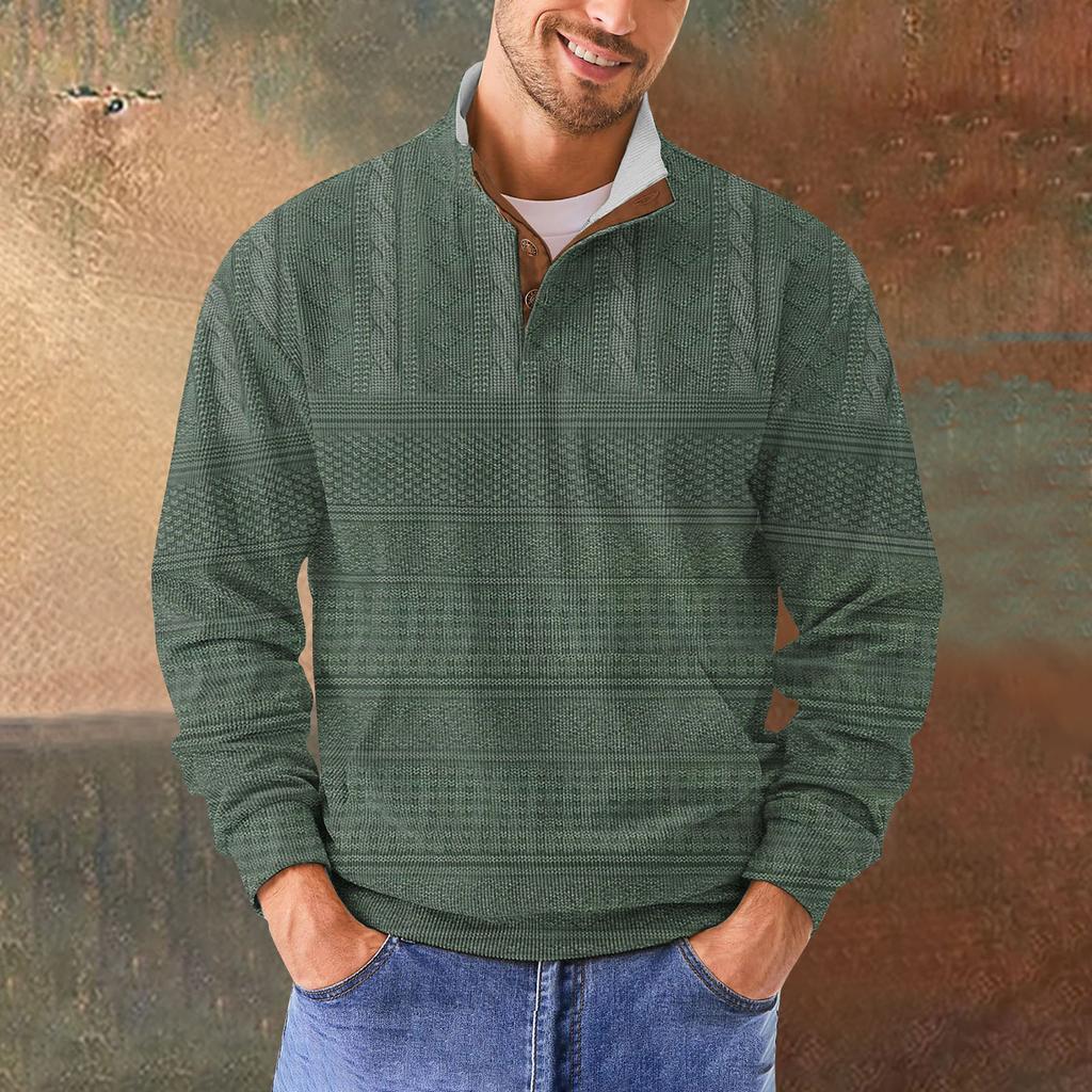 Męska bluza retro casual z nadrukiem gradientowym