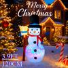 3.9FT Xmas Holiday Inflatable Yard Decor LED Snowman Broom Christma Outdoor Home Decoration Ornament Festive Toy Gift Supplies