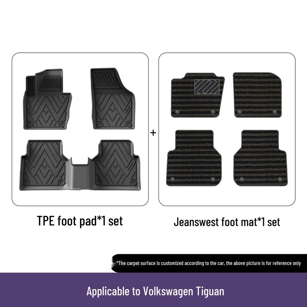 2010-2018 Volkswagen Tiguan 3D All-Weather Eco-Friendly TPE Floor Mats