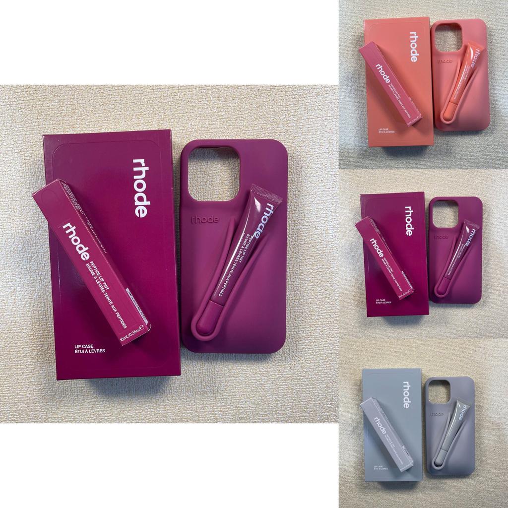 Rhode Lip Gloss Silicone Phone Cover Set For Iphone16 With Creative Design