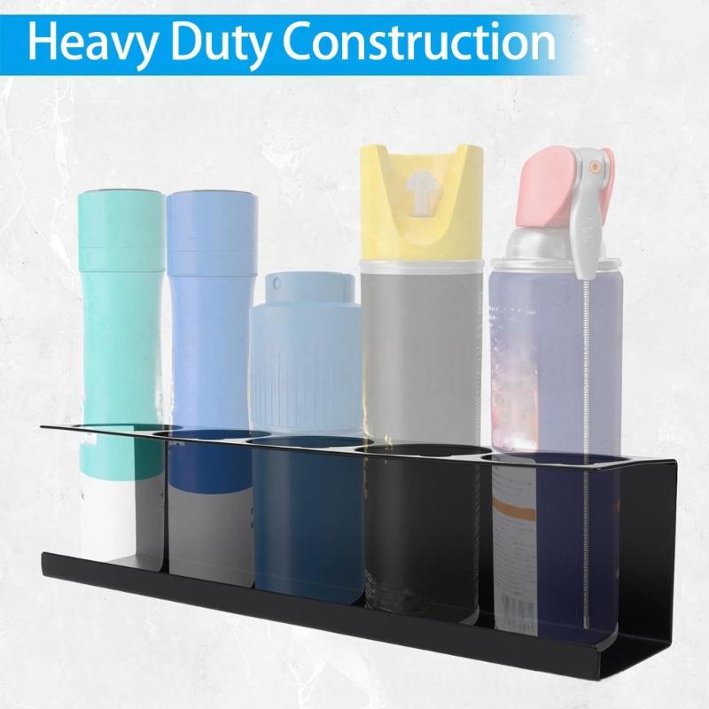 Set of 2 Sturdy Metal Bottle and Can Holders with Rustproof Coating Ideal for Garages and Auto Repair Shops Use