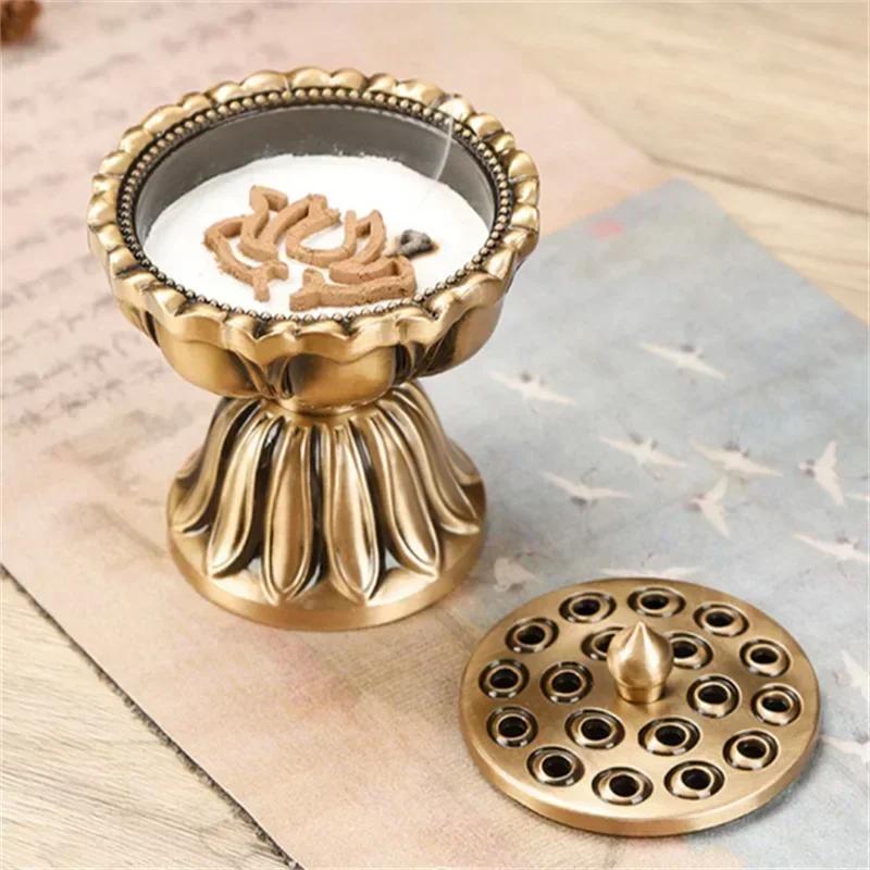 Copper Lotus Purecopper Zen Chinese Incense Burner Pure Copper Antique Old Treasure Lotus Lamp Sandalwood Incense Burner Incense