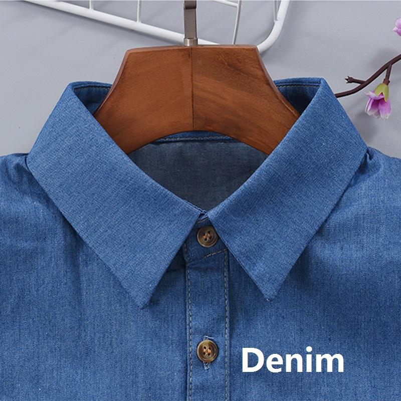 Perfekte Übereinstimmung Denim Herren Falscher Kragen Hemd Falscher Kragen Herren Schwarz Blau Männlicher Kragen Weiß Abnehmbarer Kragen Hemden Nep Kragen Halsbekleidung