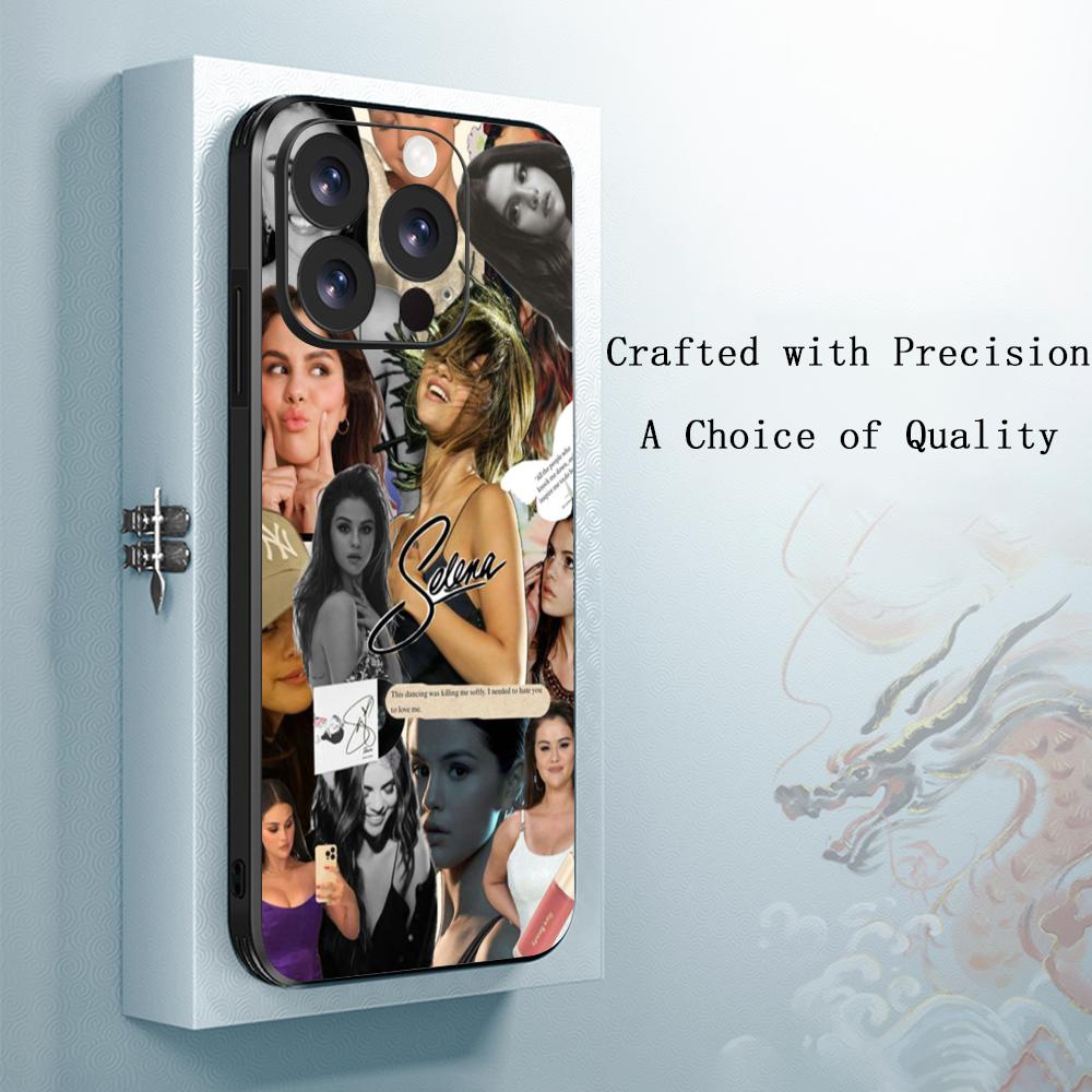 

Queen Selena Gomez pattern ins Phone Case For iPhone 16 15 14 13 12 11 Plus Mini Pro Max Limited Soft black Shockproof Cover iPhone 16