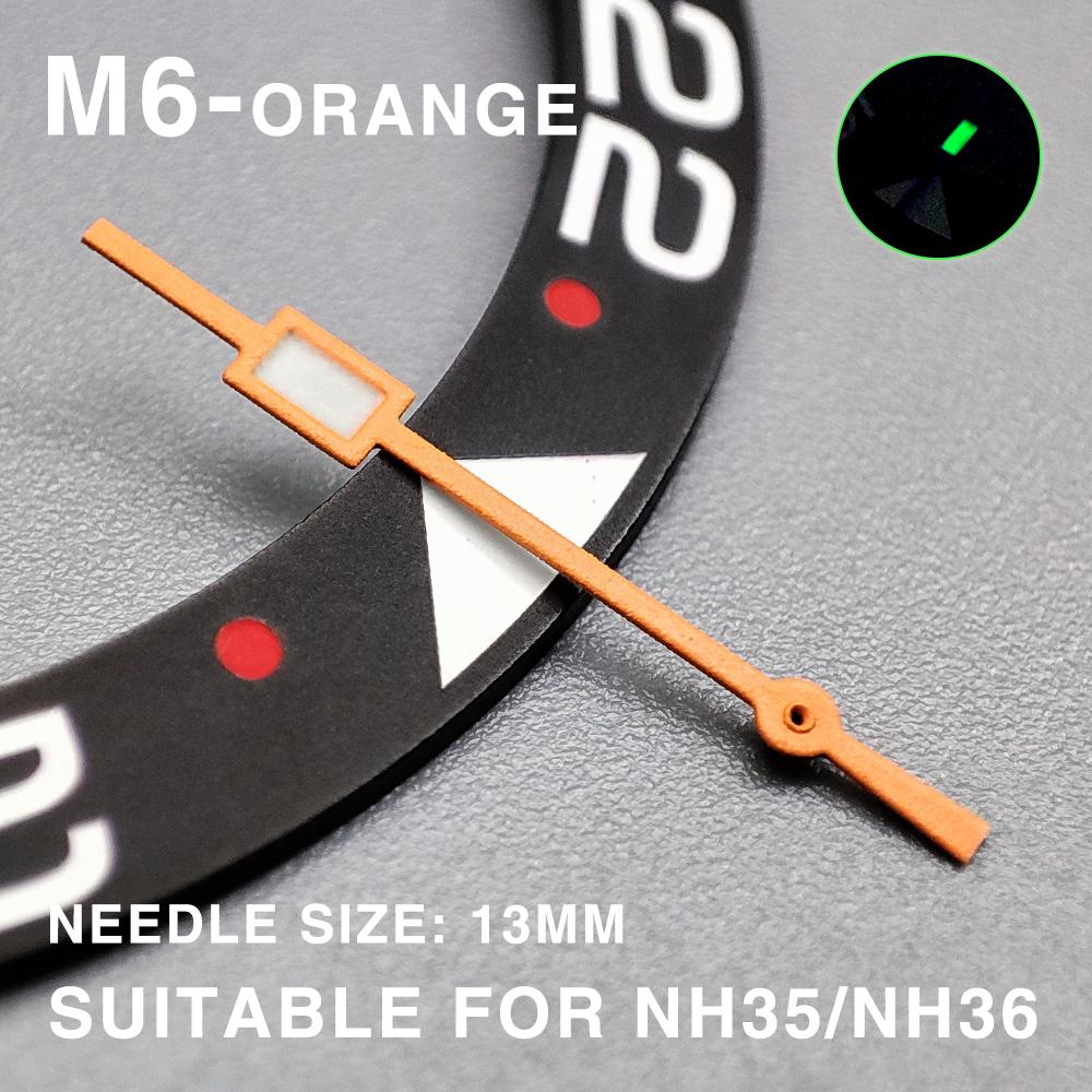 High quality watch pointer green glow suitable for NH35 NH36 movement watch pointer Parts Replacement personalized second hand