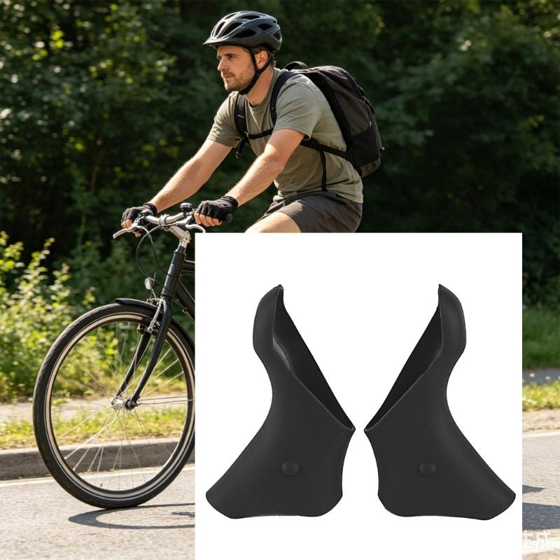 Road Bike Control Sleeves, Black Replacement Pair for Listed Models, Protective Contact Layer for Daily Cycling Use and Brake Handle Area Coverage