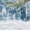 5Pcs Transparent Christmas Ice Pendants Simulated Fake Ice Bar Frost Spike Pendant  Festival Favors