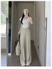 Women's High Waist Casual Wide-Leg Cotton Linen Pants - 9 Colors, Lightweight, Summer Style