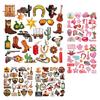 13/22/23/24/25/27 Pcs DIY Patches Multi Embroidery Patterns DIY Patches Set for Clothing Bags Hats Iron-On Self-Adhesive Sewing Repair Patch Family