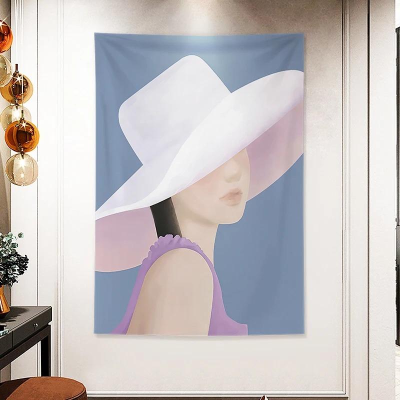 Modernes Schlichtes Charakter-Kunst Hängetuch Heim Wanddekoration Wandteppich Büro Wohnzimmer Wandteppich