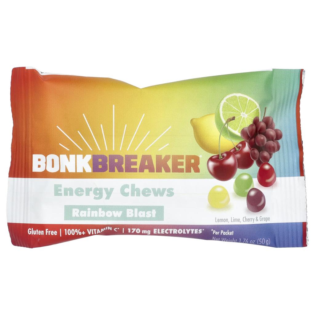 Bonk Breaker, Energy Chews, Rainbow Blast, 10 Packs, 50 G (1.76 Oz) Each