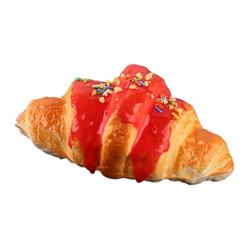 Artificial Croissants Fake Toy Simulation Croissants Fake Bread for Display Dropshipping