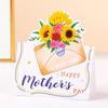 10pcs Floral Pattern Folded Flower Card Folded Design Mother's Day Card  Wedding Occasions