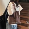 2025 New Letter Embroidery Student Large-capacity Versatile Shoulder Bag Women's Commuter Tote Bag Canvas Leisure Bag