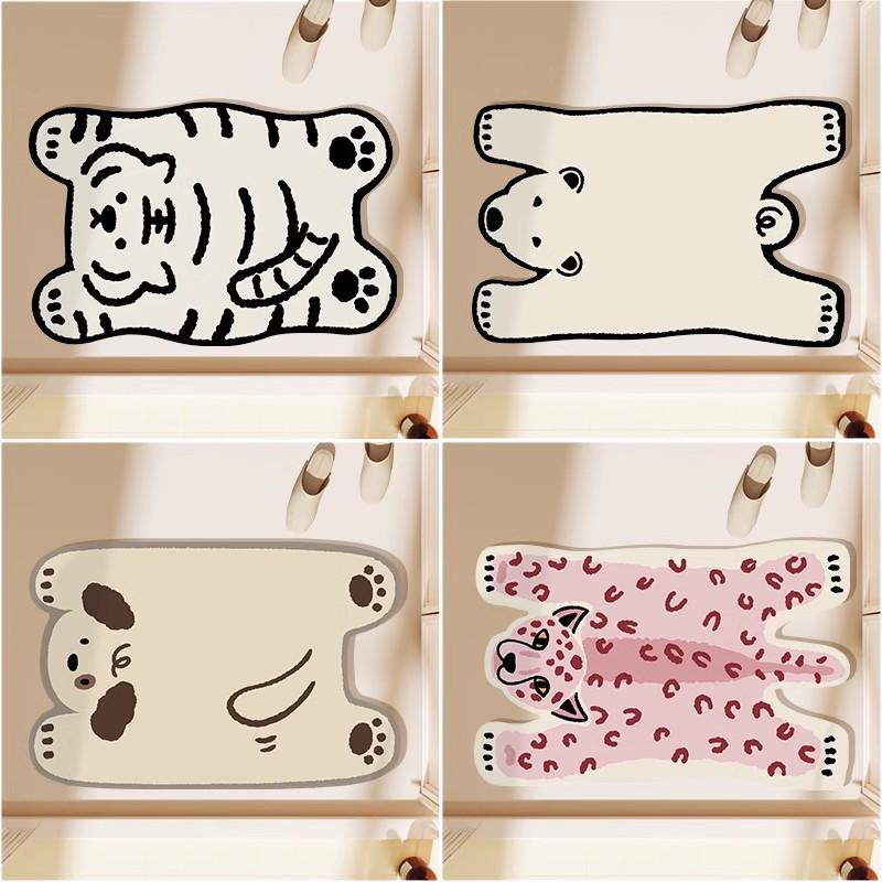 Cartoon Quick Dry Diatom Mud Bath Mat: Non-Slip, Stain-Resistant, Easy-Clean Floor Mat