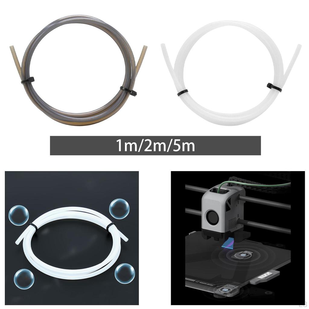 3D Printer PTFE Tube 2.2mm ID×4mm Od, Star Shaped Fittings ,Smooth Professional Low Friction