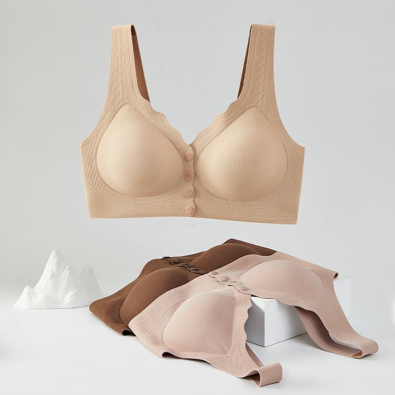 Front Buckle Mother, Big Chest, Small Gathering, Pull Anti-sagging, No Steel Ring, Middle-aged and Elderly Large Size Bra, Bra Cover