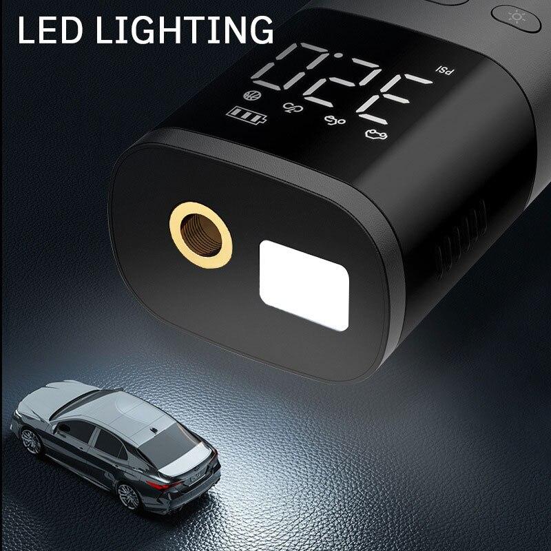 Pompă de aer fără fir inteligentă nouă montată pe vehicul, compactă și portabilă, gonflabilă, afișaj digital inteligent, universală pentru anvelope