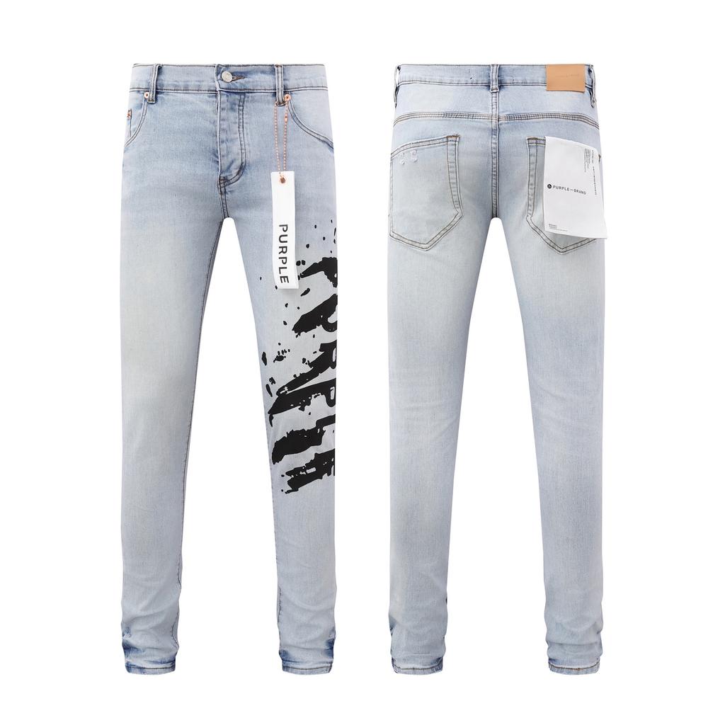 ZYLLO Retro Streetwear Men's Jeans New Trendy Low Rise Skinny Denim Pants Slim-Fit Trousers
