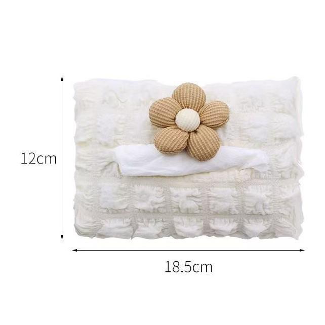 Cute Floral Car Tissue Box - Creative Hanging Pull-out Tissue Storage for Car Interior Decoration