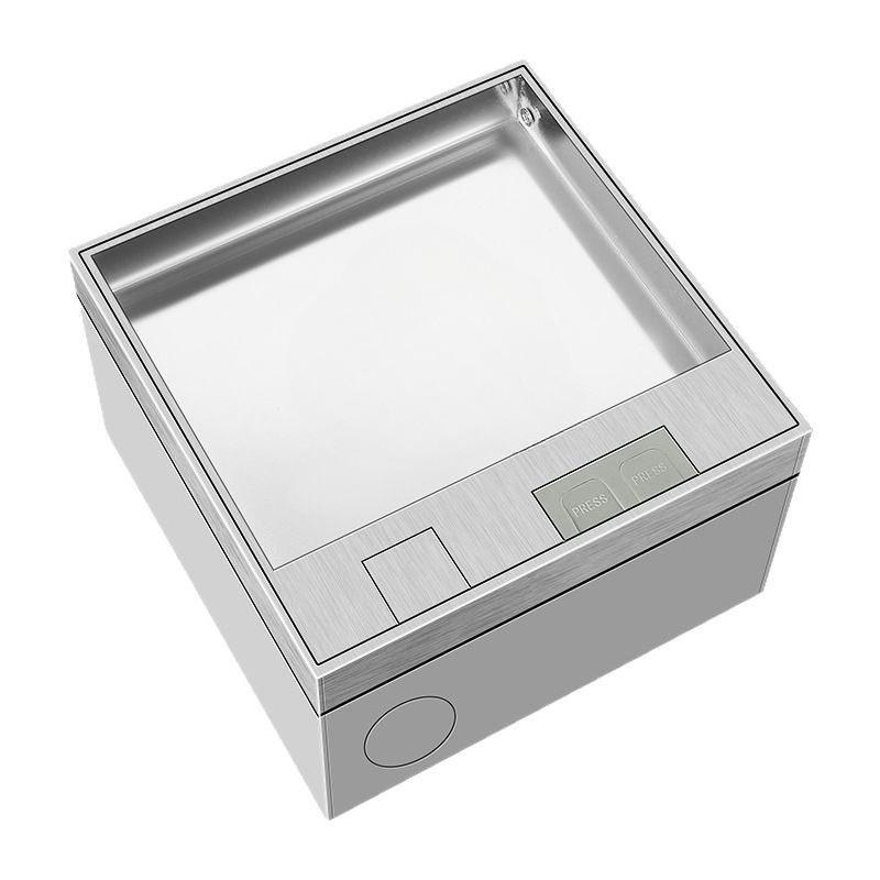 Stainless Steel Embedded Ground Socket Invisible Flat Style Floor Socket Universal Hidden Ground Socket Box