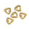5 Stück Goldfarbene Edelstahl 20mm Herzanhänger Charms für DIY Schmuck Halskettenherstellung Damen Zubehör Zubehörteile Großhandel
