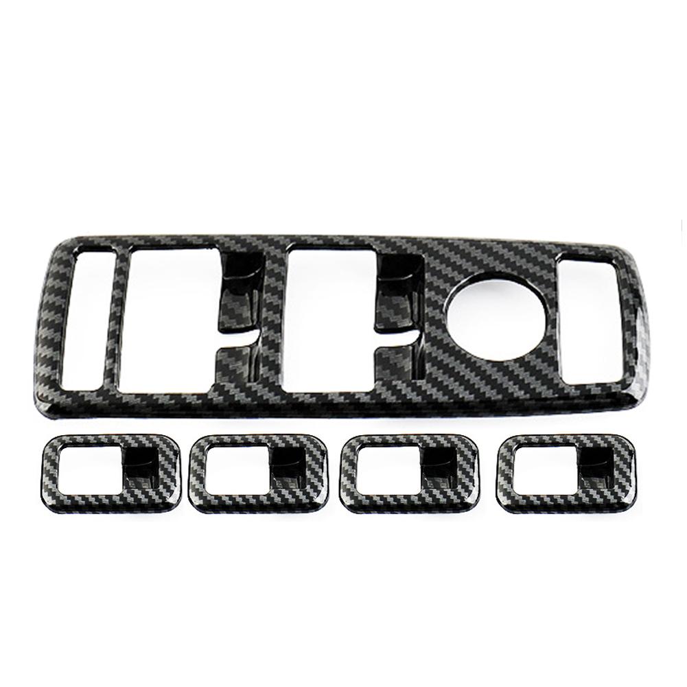 Carbon Fiber style Car Window Lift Button Frame Sticker For Mercedes Benz A B C E GLE GLA CLA GLK Class W176 W204 W212 W166 W218