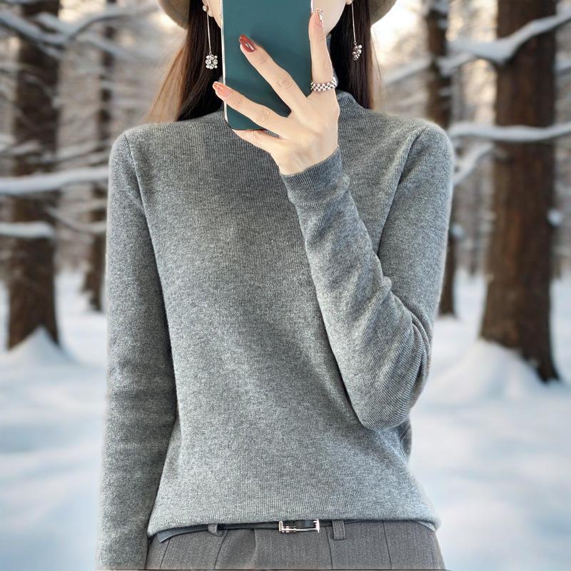 Rollkragenpullover mit schmal geschnittenem Unterhemd, weicher, wachsartiger Flor-Kragen-Pullover