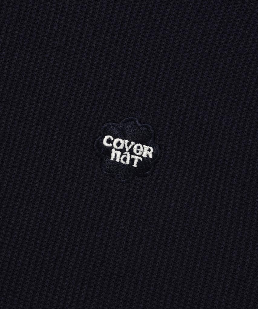 COVERNAT WOMAN Collared Half Knit Navy