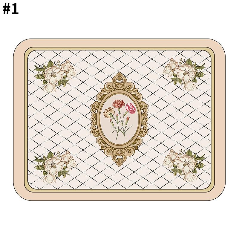 Vintage Kitchen Drain Mat Coffee Maker Carpet Mats for Drying Dishes Nordic Desk Cup Coasters Absorbent Dinnerware Placemat