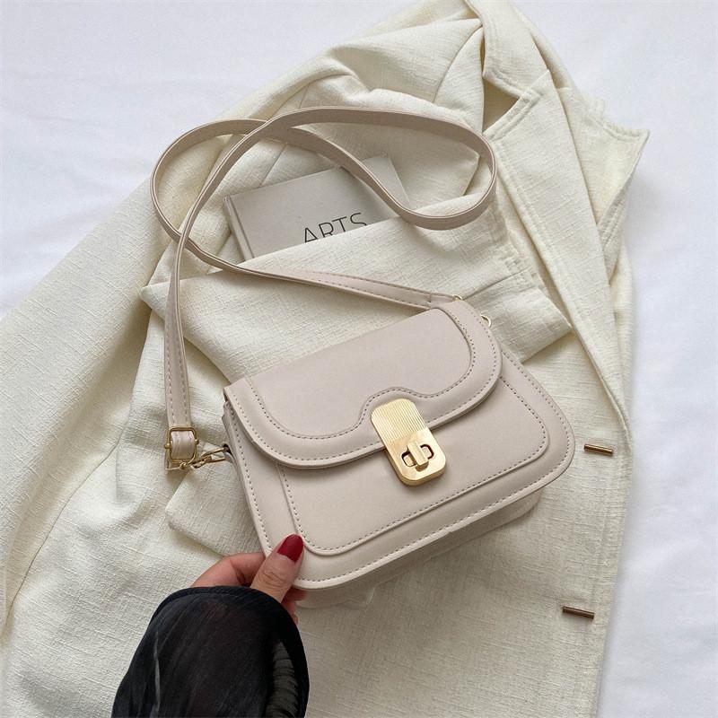 Trendy Fall Women's Crossbody Bag With Unique Lock Closure Versatile Small Purse